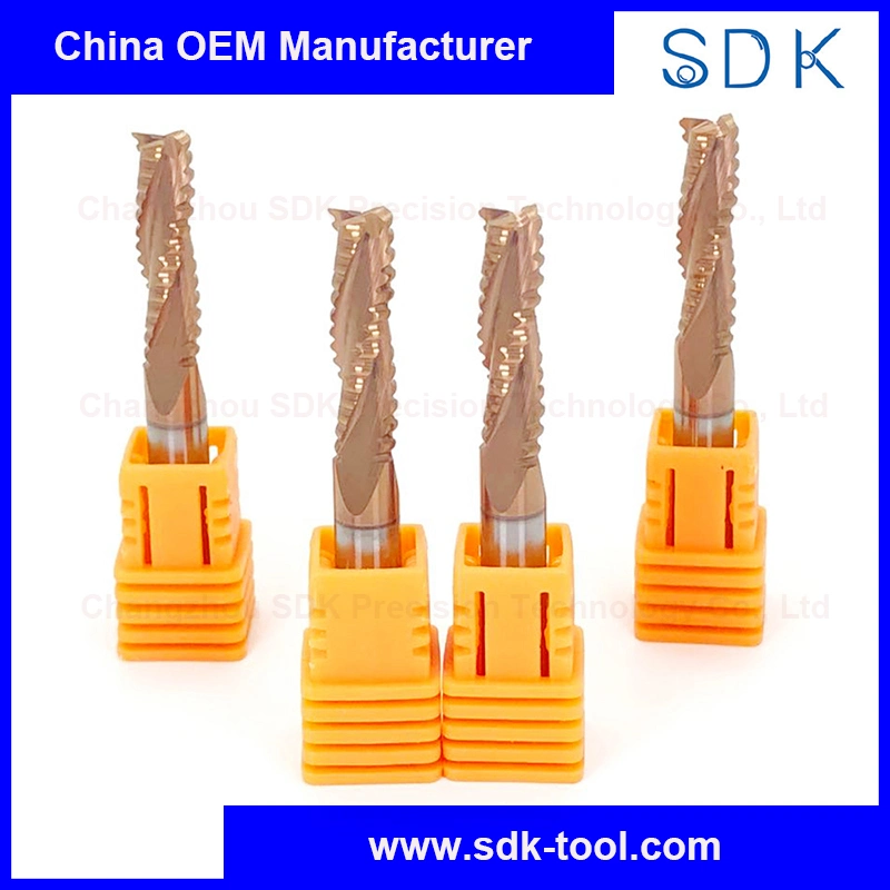 Solid Carbide Roughing up Cut Coating End Mill for Wood