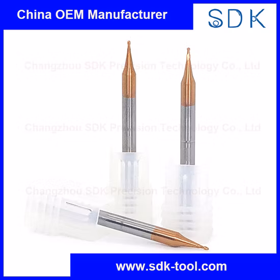 Produttore OEM cinese di micro frese a testa sferica in metallo duro integrale per acciai